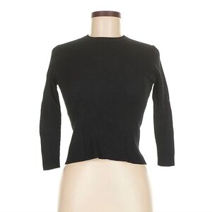 Zara Stretch Knit Classic Black Women's Top Size Medium